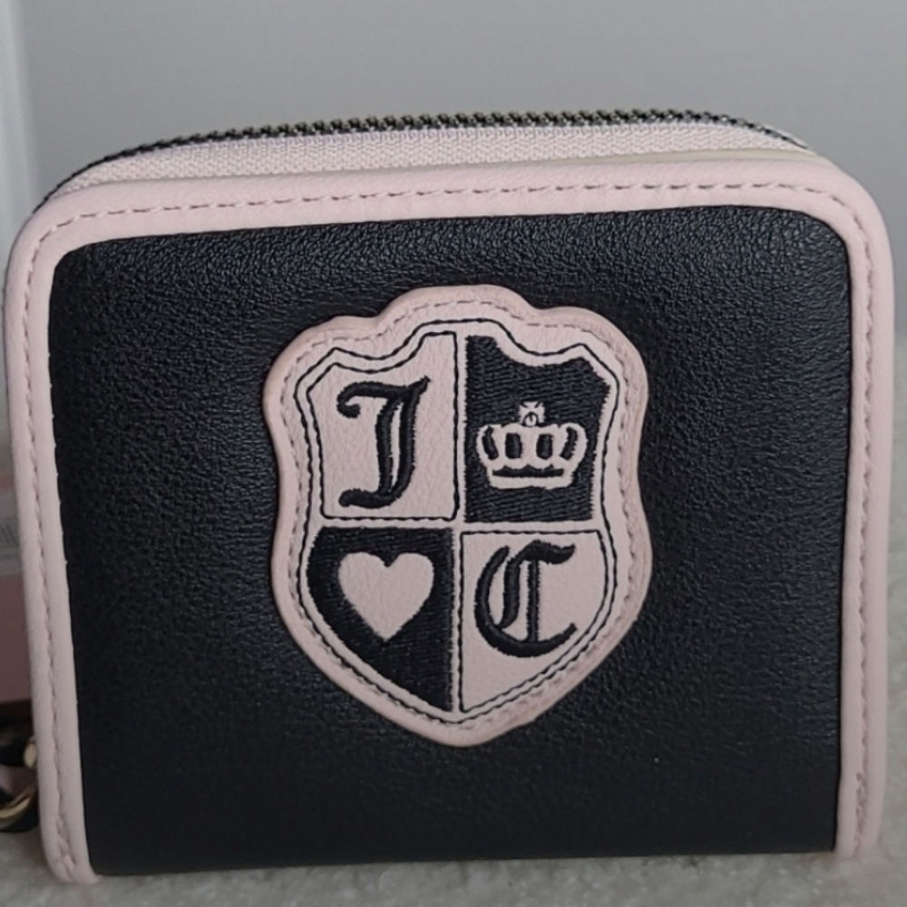 Juicy Couture Black and Pink Wallet